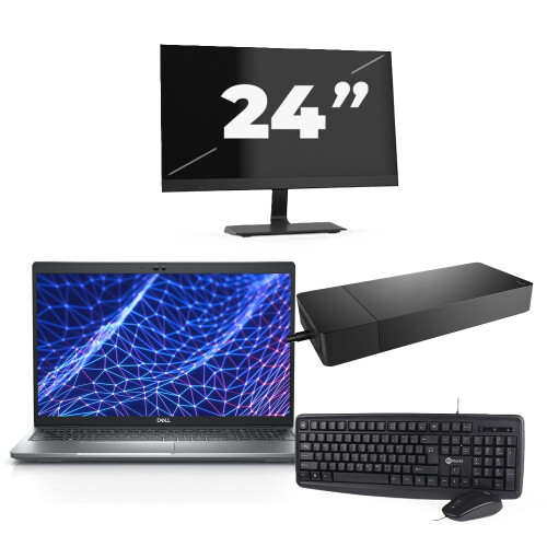 Refurbished Dell Latitude 5530 - Intel Core i3-12e Generatie - 15 inch - 8GB RAM - 256GB SSD - Windows 11 Home + 1x 24 inch Monitor Tweedehands