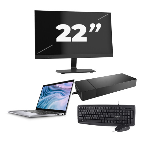 Refurbished Dell Latitude 7310 - Intel Core i7-10e Generatie - 13 inch - 16GB RAM - 256GB SSD - Windows 11 Home + 1x 22 inch Monitor Tweedehands