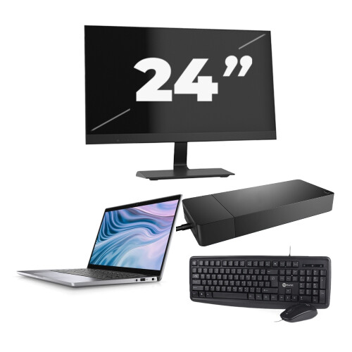 Refurbished Dell Latitude 7310 - Intel Core i7-10e Generatie - 13 inch - 8GB RAM - 256GB SSD - Windows 11 + 1x 24 inch Monitor Tweedehands