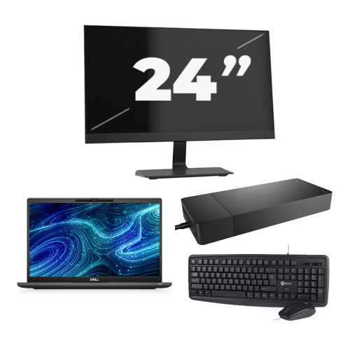 Refurbished Dell Latitude 7320 - Intel Core i5-11e Generatie - 13 inch - Touch - 16GB RAM - 256GB SSD - Windows 11 Home + 1x 24 inch Monitor Tweedehands