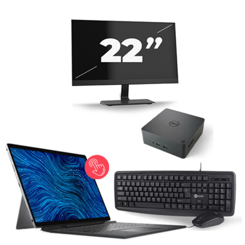 Refurbished Dell Latitude 7320 - Intel Core i7-11e Generatie - 13 inch - 32GB RAM - 256GB SSD - Windows 11 Home + 1x 22 inch Monitor Tweedehands