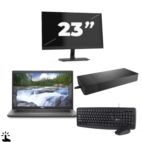 Refurbished Dell Latitude 7330 - Intel Core i5-12e Generatie - 13 inch - Touch - 16GB RAM - 256GB SSD - Windows 11 Home + 1x 23 inch Monitor Tweedehands