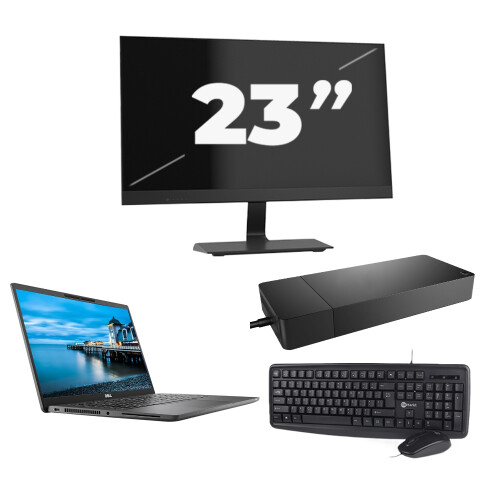 Refurbished Dell Latitude 7420 - Intel Core i5-11e Generatie - 14 inch - 16GB RAM - 256GB SSD - Windows 11 Home + 1x 23 inch Monitor Tweedehands