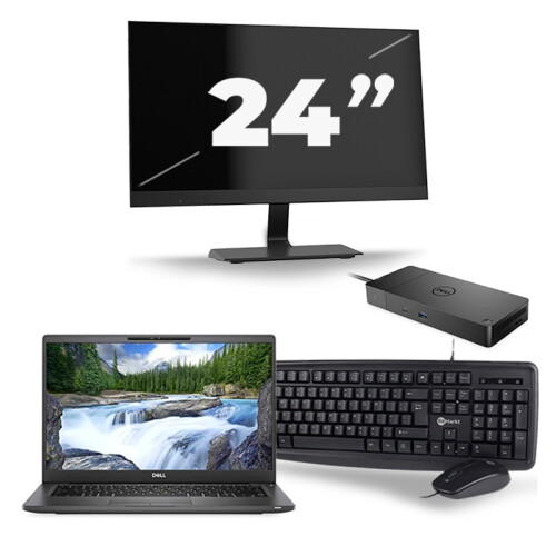 Refurbished Dell Latitude 7420 - Intel Core i7-11e Generatie - 14 inch - 16GB RAM - 256GB SSD - Windows 11 Home + 1x 24 inch Monitor Tweedehands