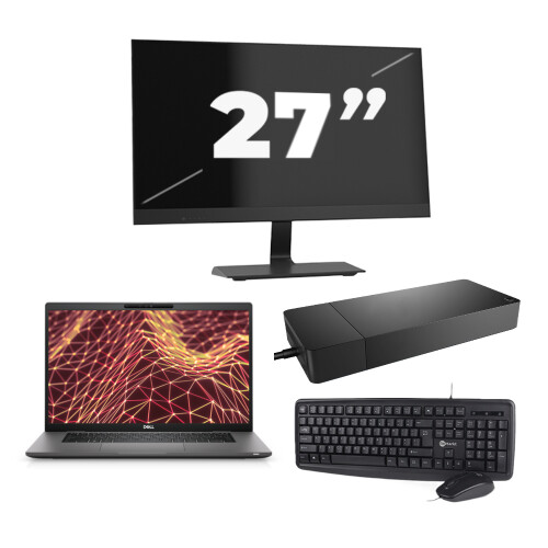 Refurbished Dell Latitude 7530 - Intel Core i7-12e Generatie - 15 inch - 8GB RAM - 256GB SSD - Windows 11 Home + 1x 27 inch Monitor Tweedehands