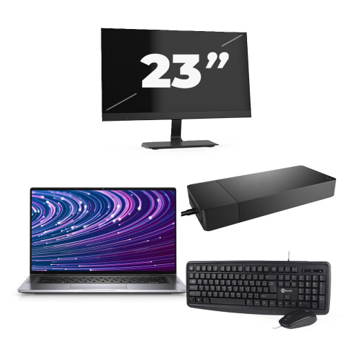 Refurbished Dell Latitude 9520 - Intel Core i7-11e Generatie - 15 inch - 16GB RAM - 256GB SSD - Windows 11 Home + 1x 23 inch Monitor Tweedehands