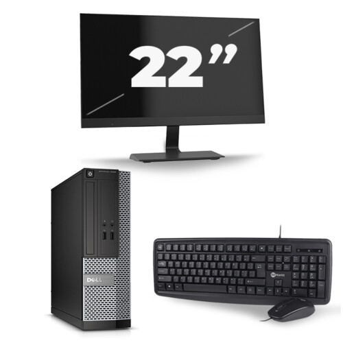Refurbished Dell Optiplex 3020 SFF - Intel Core i5-4e Generatie - 8GB RAM - 256GB SSD - Windows 10 + 1x 22 inch Monitor Tweedehands