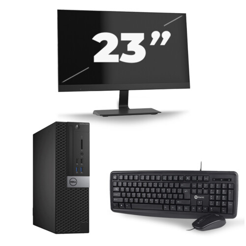 Refurbished Dell Optiplex 3040 SFF - Intel Core i7-6e Generatie - 16GB RAM - 256GB SSD - Windows 11 + 1x 23 inch Monitor Tweedehands