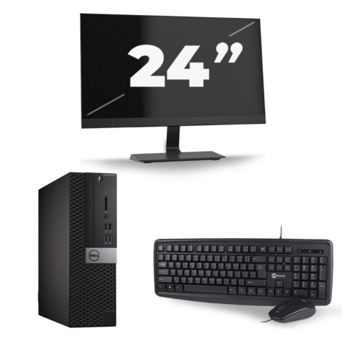 Refurbished Dell Optiplex 5050 SFF - Intel Core i3-6e Generatie - 8GB RAM - 256GB SSD - Windows 11 + 1x 24 inch Monitor Tweedehands