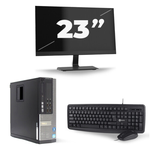 Refurbished Dell Optiplex 7010 SFF - Intel Core i5-3e Generatie - 8GB RAM - 256GB SSD - Windows 10 + 1x 23 inch Monitor