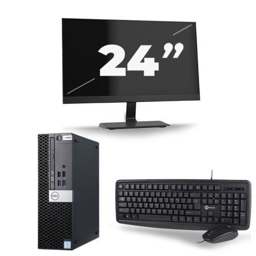 Refurbished Dell Optiplex 7040 SFF - Intel Core i5-6e Generatie - 8GB RAM - 256GB SSD - Windows 11 + 1x 24 inch Monitor Tweedehands