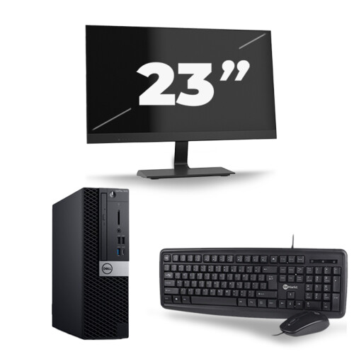 Refurbished Dell OptiPlex 7070 SFF - Intel Core i5-9e Generatie - 8GB RAM - 256GB SSD - Windows 11 + 1x 23 inch Monitor Tweedehands