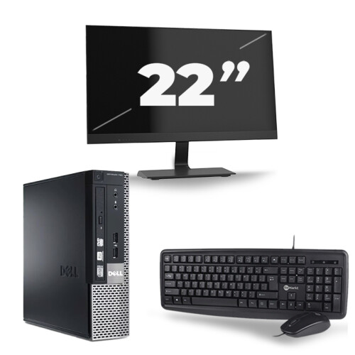 Refurbished Dell Optiplex 790 USFF - Intel Core i5-2e Generatie - 8GB RAM - 256GB SSD - Windows 10 + 1x 22 inch Monitor Tweedehands
