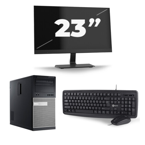 Refurbished Dell Optiplex 9010 Micro Tower - Intel Core i5-3e Generatie - 8GB RAM - 256GB SSD - Windows 10 + 1x 23 inch Monitor Tweedehands