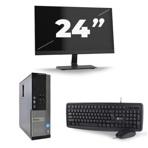 Refurbished Dell Optiplex 9020 SFF - Intel Core i5-4e Generatie - 8GB RAM - 256GB SSD - Windows 10 + 1x 24 inch Monitor Tweedehands