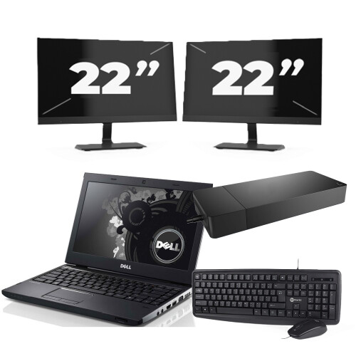 Refurbished Dell Precision 3350 - Intel Core i7-10e Generatie - 15 inch - 16GB RAM - 256GB SSD - Windows 11 + 2x 22 inch Monitor Tweedehands