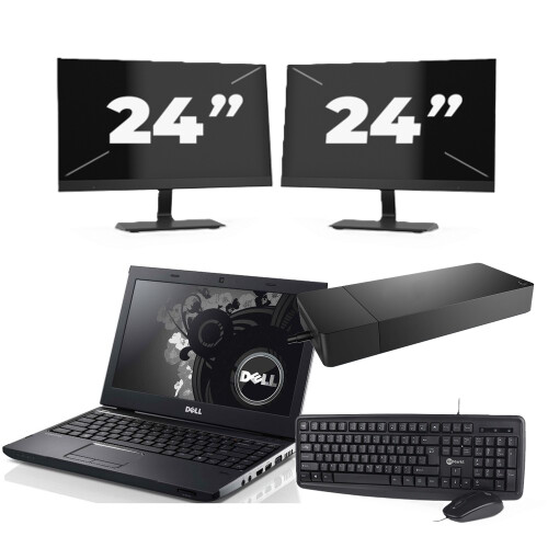 Refurbished Dell Precision 3350 - Intel Core i7-10e Generatie - 15 inch - 16GB RAM - 256GB SSD - Windows 11 + 2x 24 inch Monitor Tweedehands