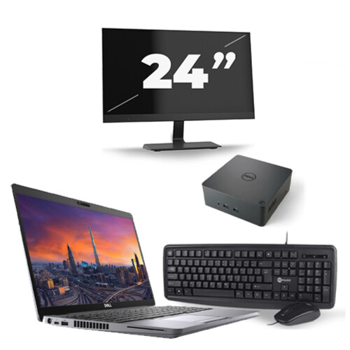 Refurbished Dell Precision 3550 - Intel Core i7-10e Generatie - 15 inch - 16GB RAM - 256GB SSD - Windows 11 + 1x 24 inch Monitor Tweedehands