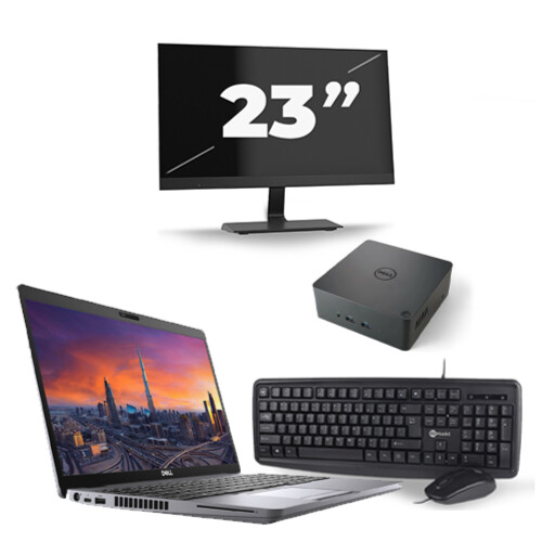 Refurbished Dell Precision 3550 - Intel Core i7-10e Generatie - 15 inch - 16GB RAM - 256GB SSD - Windows 11 + 1x 23 inch Monitor Tweedehands