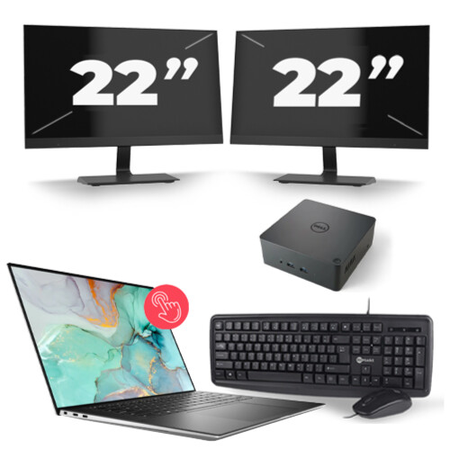 Refurbished Dell Precision 5560 - Intel Core i7-11e Generatie - 15 inch - Touch - 16GB RAM - 256GB SSD - Windows 11 Home + 2x 22 inch Monitor Tweedehands
