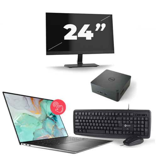Refurbished Dell Precision 5560 - Intel Core i7-11e Generatie - 15 inch - Touch - 16GB RAM - 256GB SSD - Windows 11 Home + 1x 24 inch Monitor Tweedehands