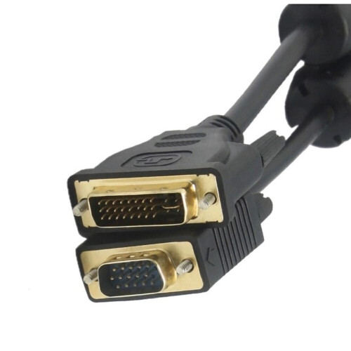 Refurbished DVI-I (24+5) Dual Link Male to VGA Male Cable M/M, 3m Tweedehands