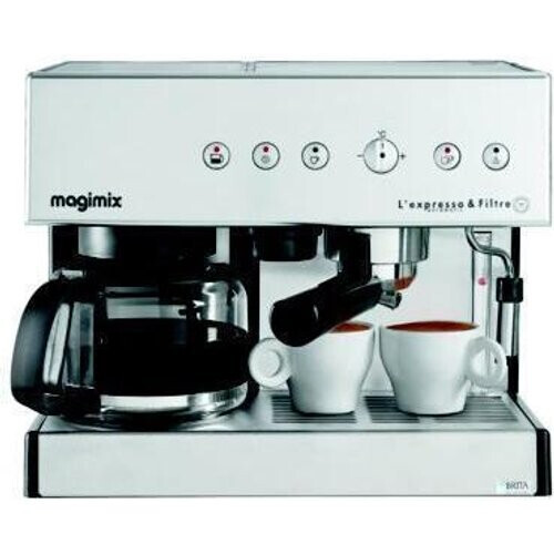 Refurbished Espressomachine gecombineerd Zonder Capsule Magimix 11423 Auto Chrome Mat L - Grijs Tweedehands