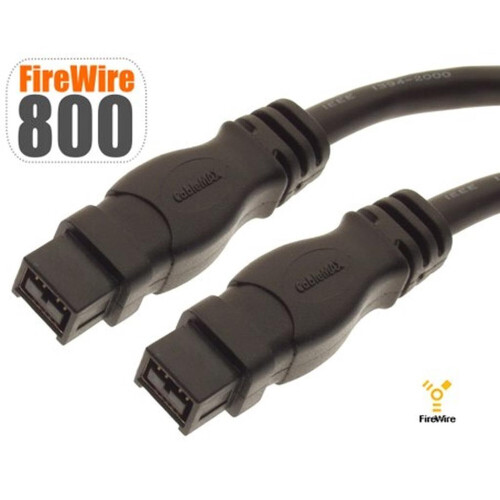 Refurbished Firewire 800 1394B Cable 9 pin male to 9 pin male connector, 180cm Tweedehands