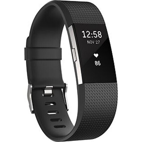 Refurbished Fitbit Charge 2 Large zwart Tweedehands