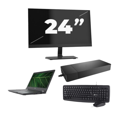 Refurbished Fujitsu LIFEBOOK E5411 - Intel Core i5-11e Generatie - 14 inch - 8GB RAM - 256GB SSD - Windows 11 Home + 1x 24 inch Monitor Tweedehands