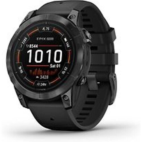 Refurbished Garmin Epix Pro (Gen 2) 47 mm zwart/grijs met grijze polsband [wifi, Standard] Tweedehands