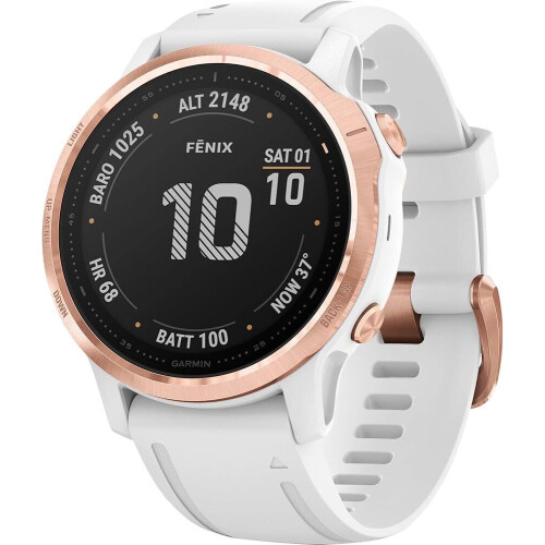 Garmin Fenix 6S Pro (2020) - roségoud - wit Tweedehands