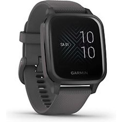Refurbished Garmin Venu Sq 40 mm grijs op siliconenbandje leisteen [wifi] Tweedehands