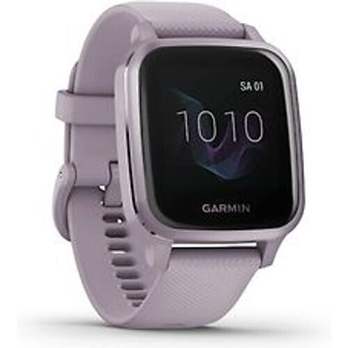 Refurbished Garmin Venu Sq 40 mm lila op siliconenbandje lavendel [wifi] Tweedehands