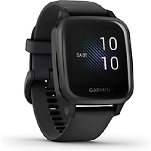 Refurbished Garmin Venu Sq Music 40 mm zwart met siliconenarmband zwart [wifi] Tweedehands