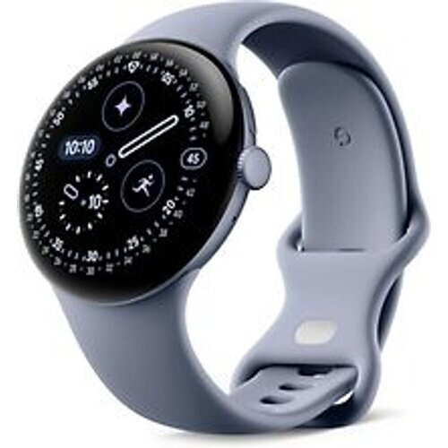 Refurbished Google Pixel Watch 4 45 mm Aluminium kast in satijn maansteen met Sportbandje in maansteen [wifi + 4G] Tweedehands