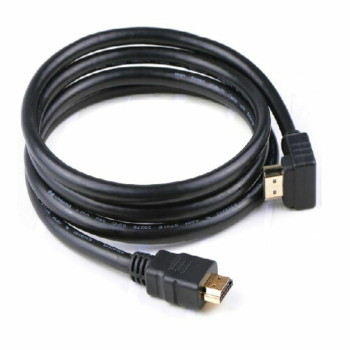 Refurbished HDMI Cable v2.0a 90°angled ,Into,Gilded,M/M,1.8m