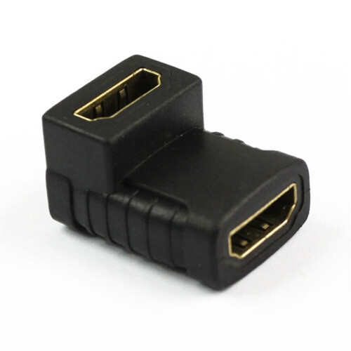 Refurbished HDMI F/F 90° Adapter Verguld