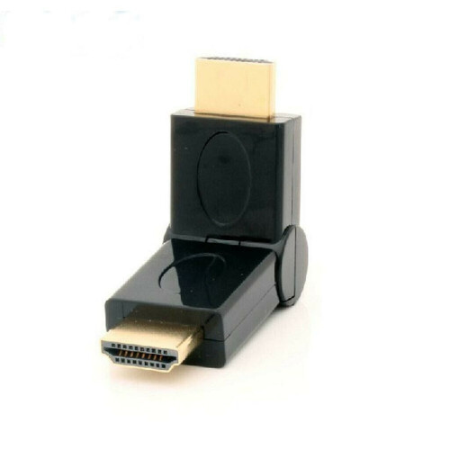 Refurbished HDMI Male to Male Right Angle 90-180 Degree Adapter,Gilded Tweedehands