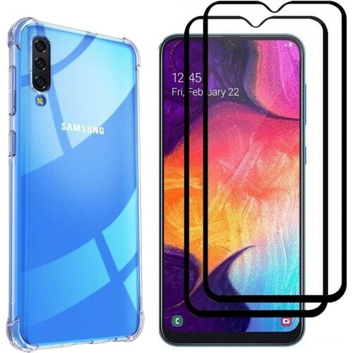 Refurbished Hoesje Samsung Galaxy A50 en 2 beschermende schermen - TPU - Transparant Tweedehands