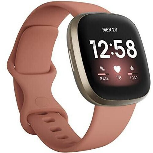 Refurbished Horloges Cardio GPS Fitbit Versa 3 - Goud Tweedehands