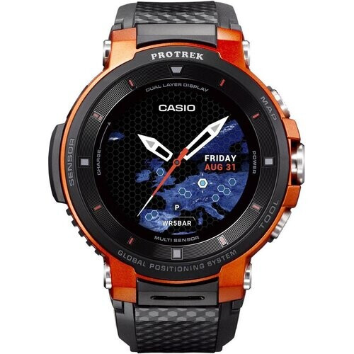 Refurbished Horloges GPS Casio Pro Trek Smart WSD-F30 - Oranje/Zwart Tweedehands