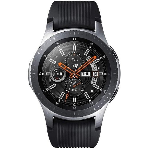 Refurbished Horloges Samsung Cardio GPS Galaxy Watch 46mm (SM-R800NZ) - Zilver/Zwart Tweedehands