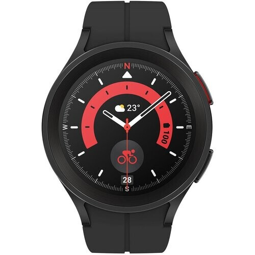 Refurbished Horloges Samsung Cardio GPS Galaxy Watch 5 Pro 4G - Zwart Tweedehands