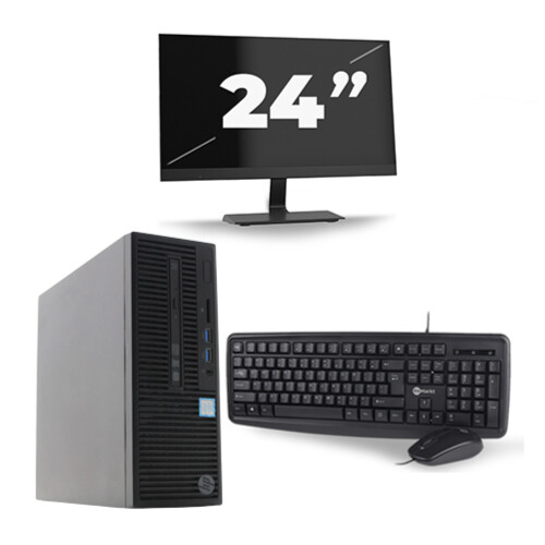 Refurbished HP 280 G2 SFF - Intel Core i7-6e Generatie - 16GB RAM - 256GB SSD - Windows 11 + 1x 24 inch Monitor Tweedehands