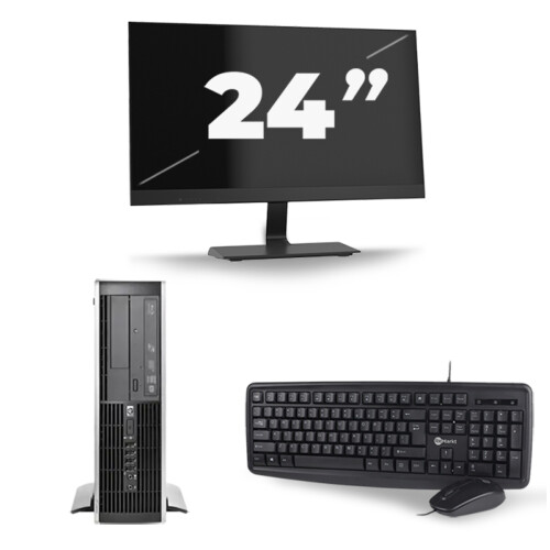 Refurbished HP Compaq Elite 8300 SFF - Intel Core i5-3e Generatie - 8GB RAM - 256GB SSD - Windows 10 + 1x 24 inch Monitor Tweedehands