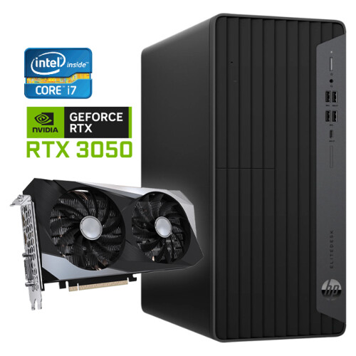 Refurbished HP EliteDesk 800 G6 Tower - Intel Core i7-10e Generatie - 32GB RAM - 1TB SSD - Nvidia RTX 3050 - Win11 - Game PC Tweedehands