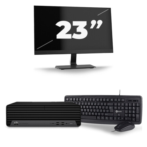 Refurbished HP EliteDesk 800 G6 USFF - Intel Core i5-10e Generatie - 8GB RAM - 256GB SSD - Windows 11 + 1x 23 inch Monitor Tweedehands