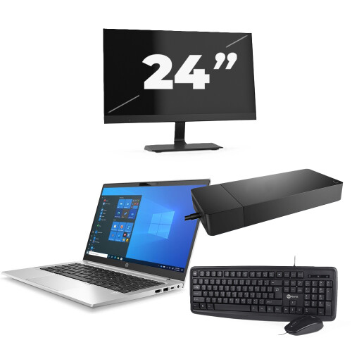 Refurbished HP ProBook 430 G8 - Intel Core i3-11e Generatie - 13 inch - 8GB RAM - 256GB SSD - Windows 11 Home + 1x 24 inch Monitor Tweedehands