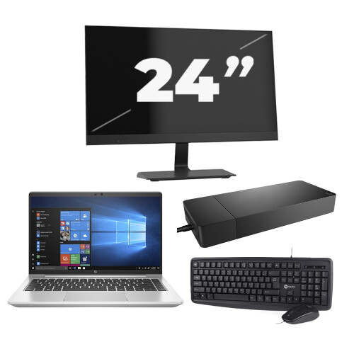 Refurbished HP ProBook 440 G8 - Intel Core i3-11e Generatie - 14 inch - 8GB RAM - 256GB SSD - Windows 11 Home + 1x 24 inch Monitor Tweedehands